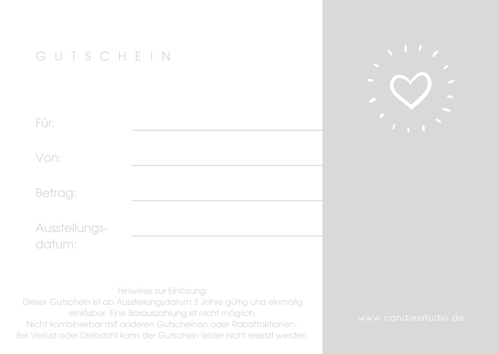 Candles Studio Gutschein