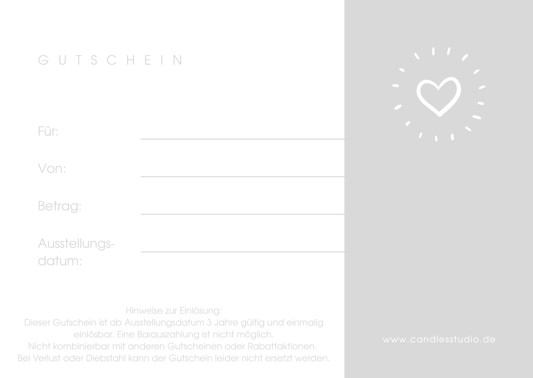 Candles Studio Gutschein