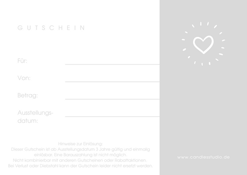 Candles Studio Gutschein