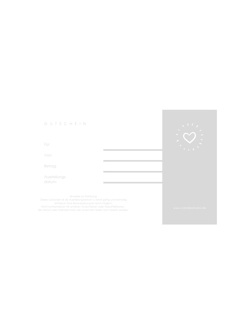 Candles Studio Gutschein