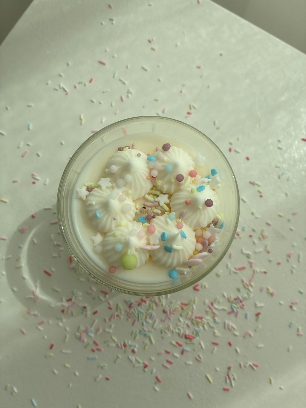 Süße Streusel Kerze