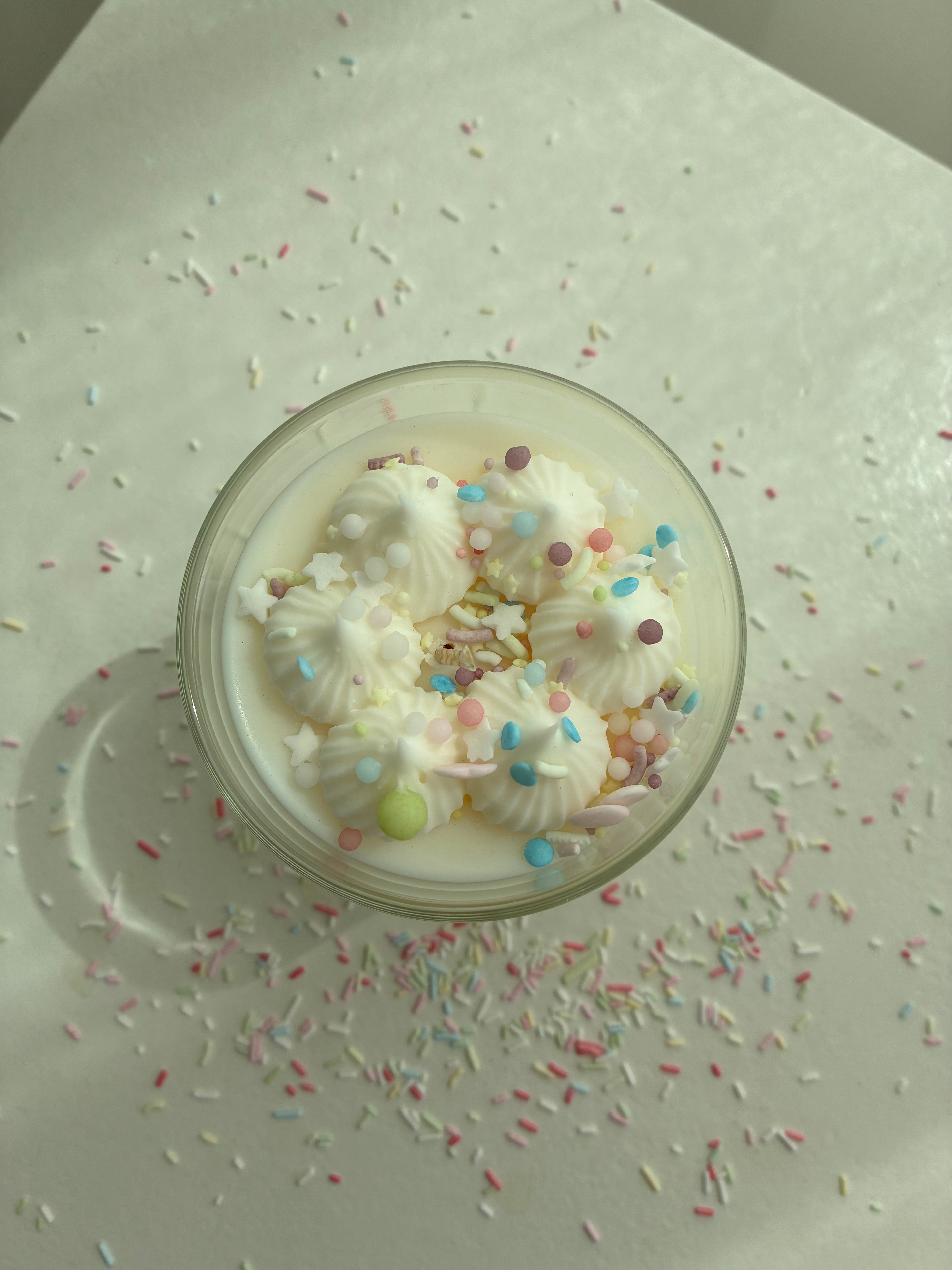 Süße Streusel Kerze