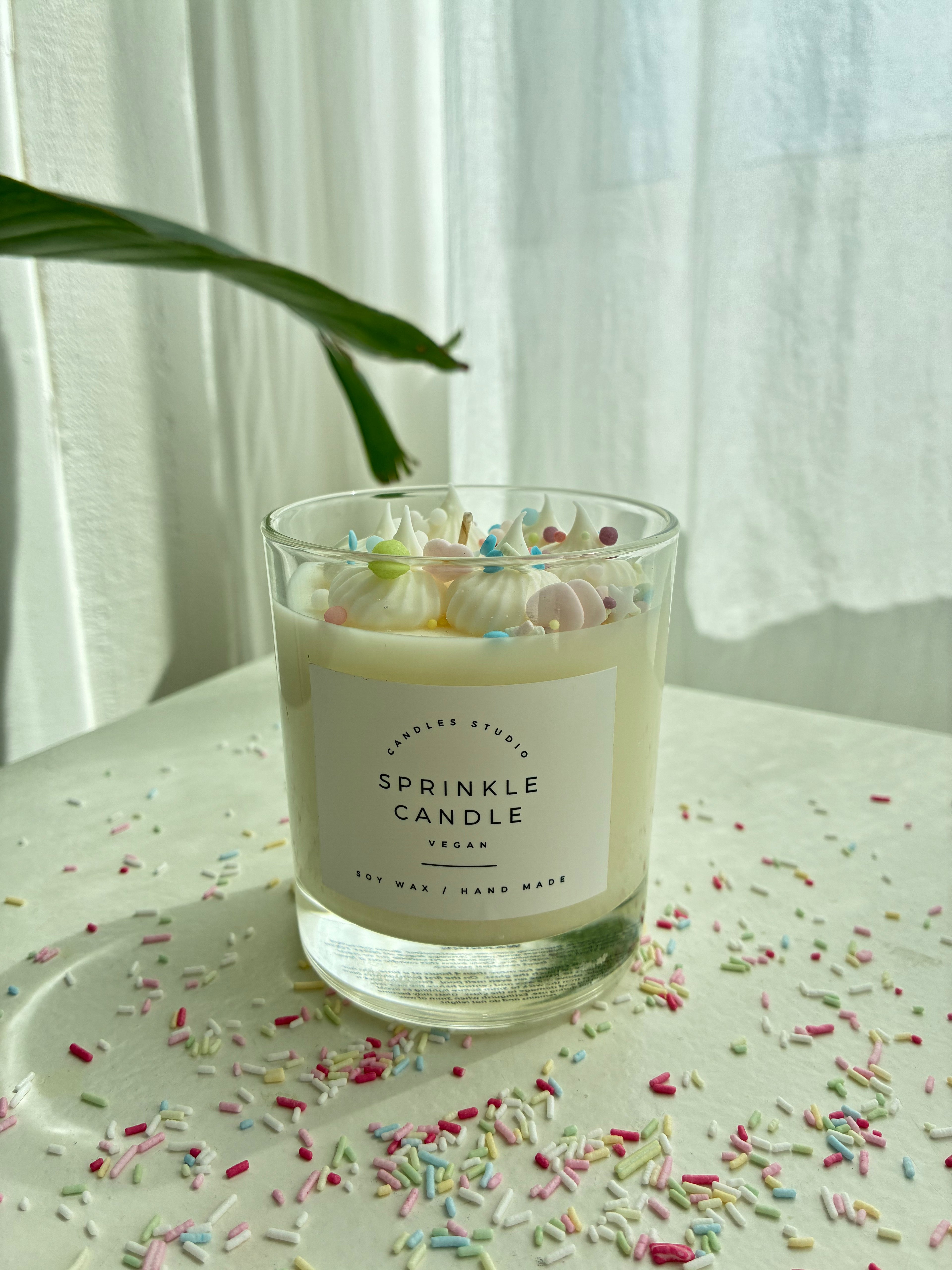 Süße Streusel Kerze