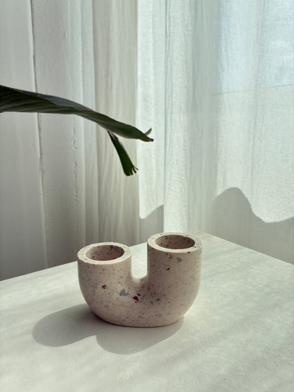 Terrazzo-Stabkerzenhalter