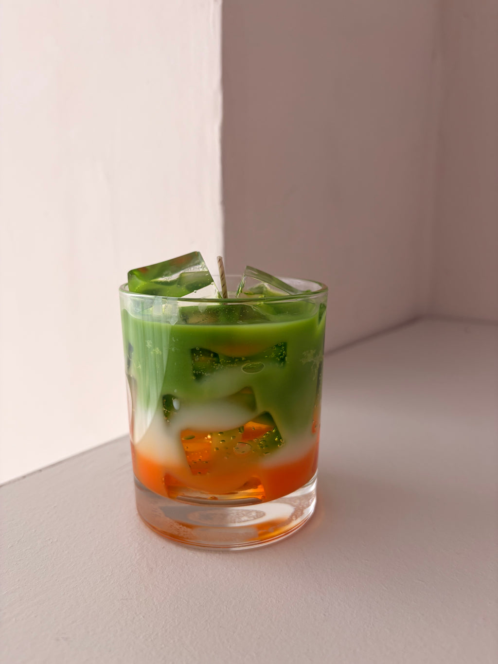 Iced Mango Matcha Latte Kerze