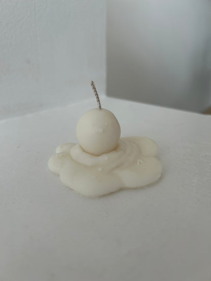 Geschmolzener Schneemann Kerze