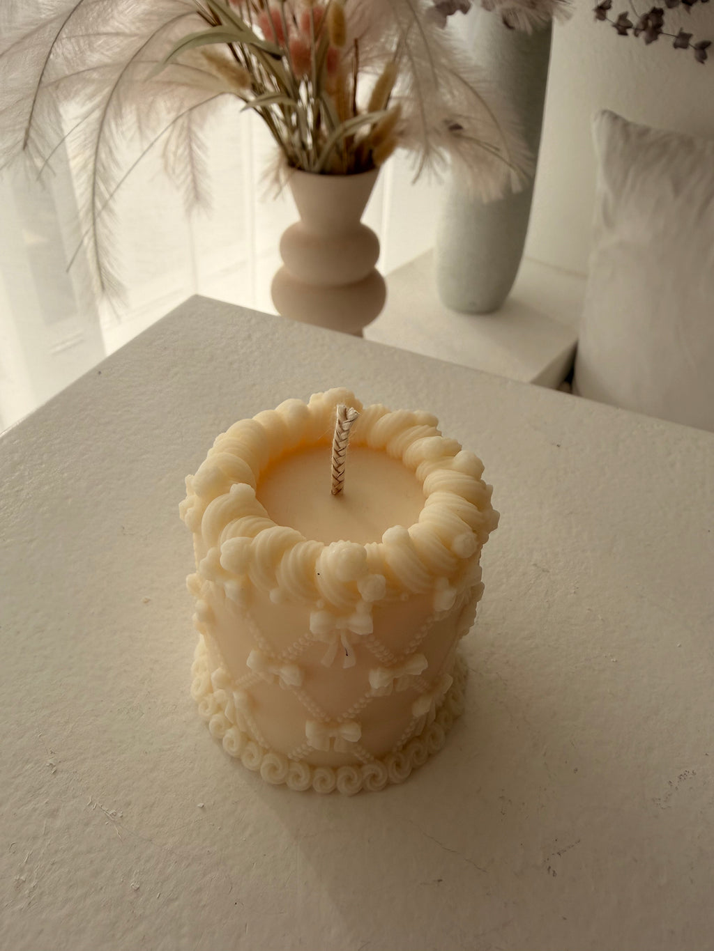 Tortenkerze mit Schleifen