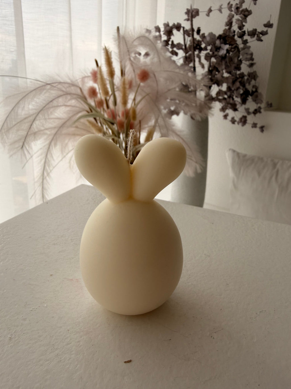 Osterei Kerze mit Ohren