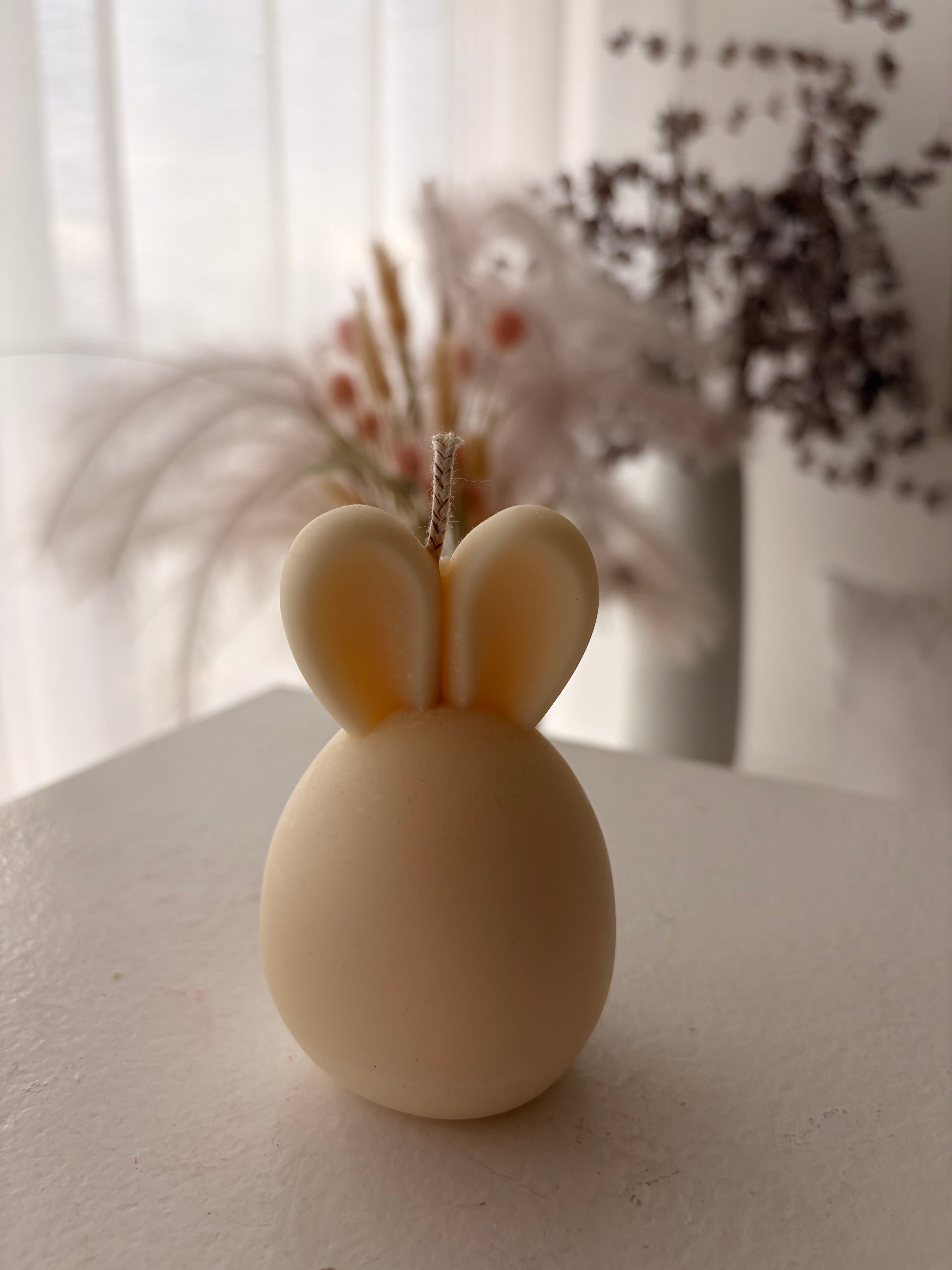 Osterei Kerze mit Ohren