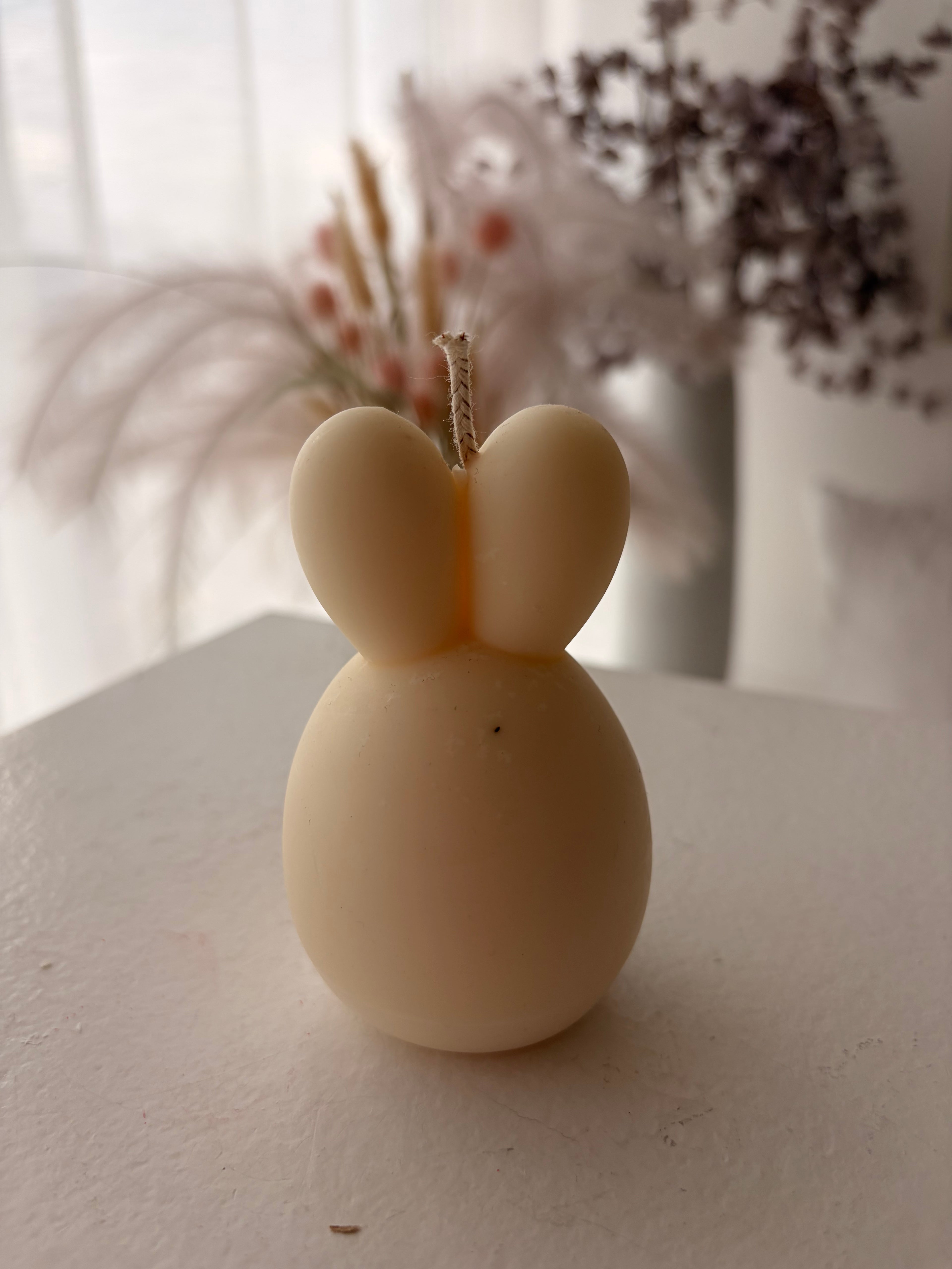 Osterei Kerze mit Ohren