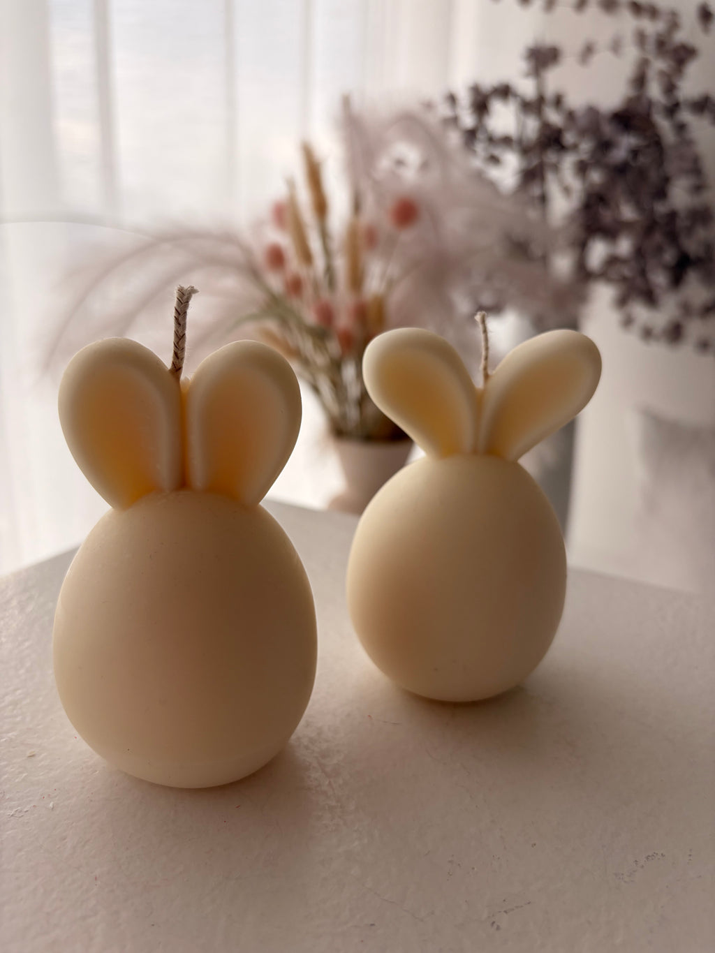 Osterei Kerze mit Ohren